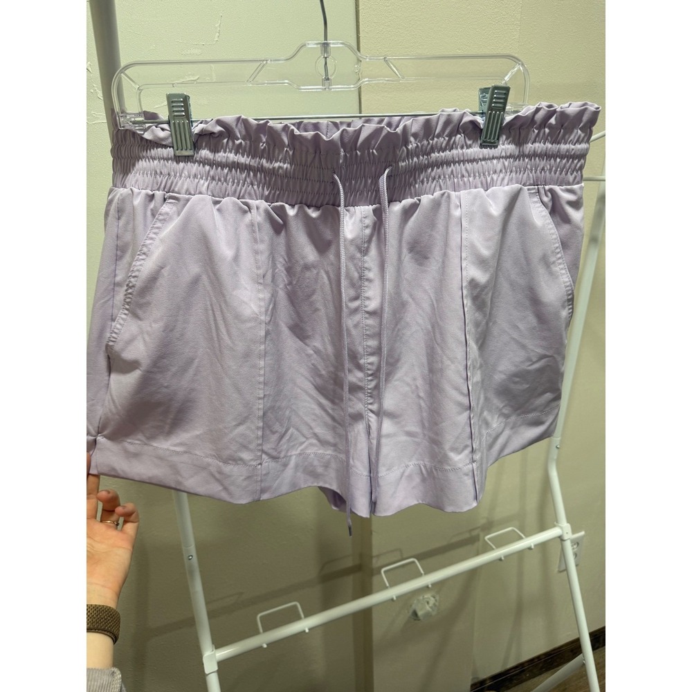 Lavendar Paperbag Waist Girly Athleisure Athletic Lightweight Shorts Size XXL